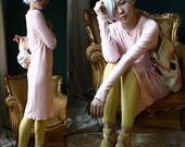 RTBU Punk Long Sleeve Top T Shirt Tunic Casual Pajama Style Dress Fall Warm Wool/Cotton Blend Soft Rose Pastel Baby Pink