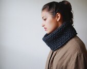 The Mini Cowl in Charcoal Wool Blend - READY TO SHIP