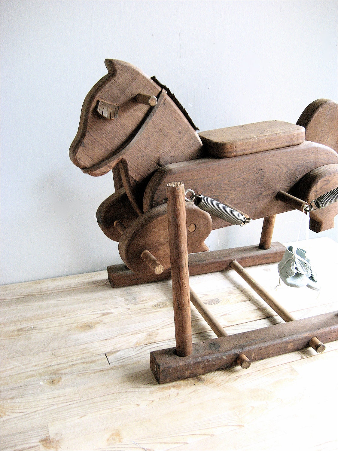Vintage Wooden Rocking Horse