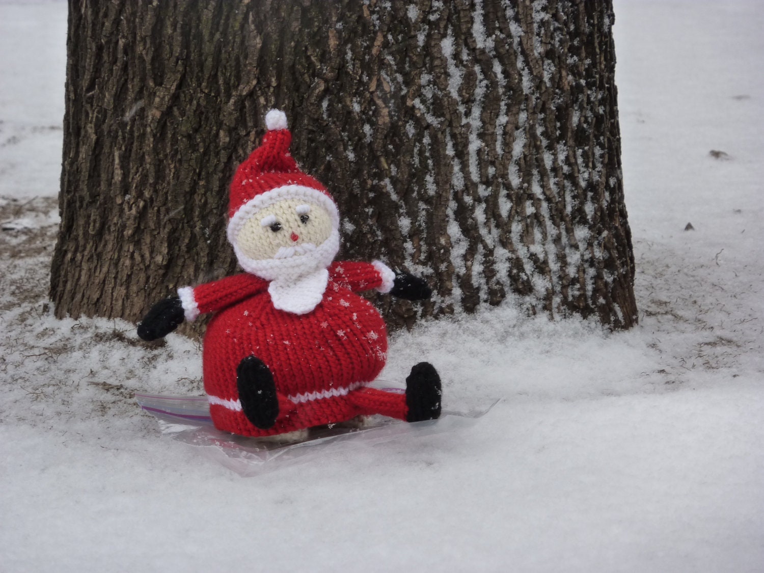 Santa-Witch Reversible Toy - Halloween/Christmas Decoration Special - hand knitted toy for decoration or for babies and kids of all ages