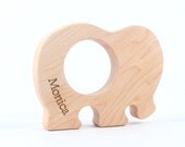 ANY TEETHER personalized - natural wooden teething toy, custom baby shower gift, organic and eco-friendly, classic montessori toy