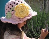Crochet hat pattern - Spring Sweetness Sun Hat - PDF - Fun and easy to make - Instructions to make baby, toddler, kids, adult hats Spring