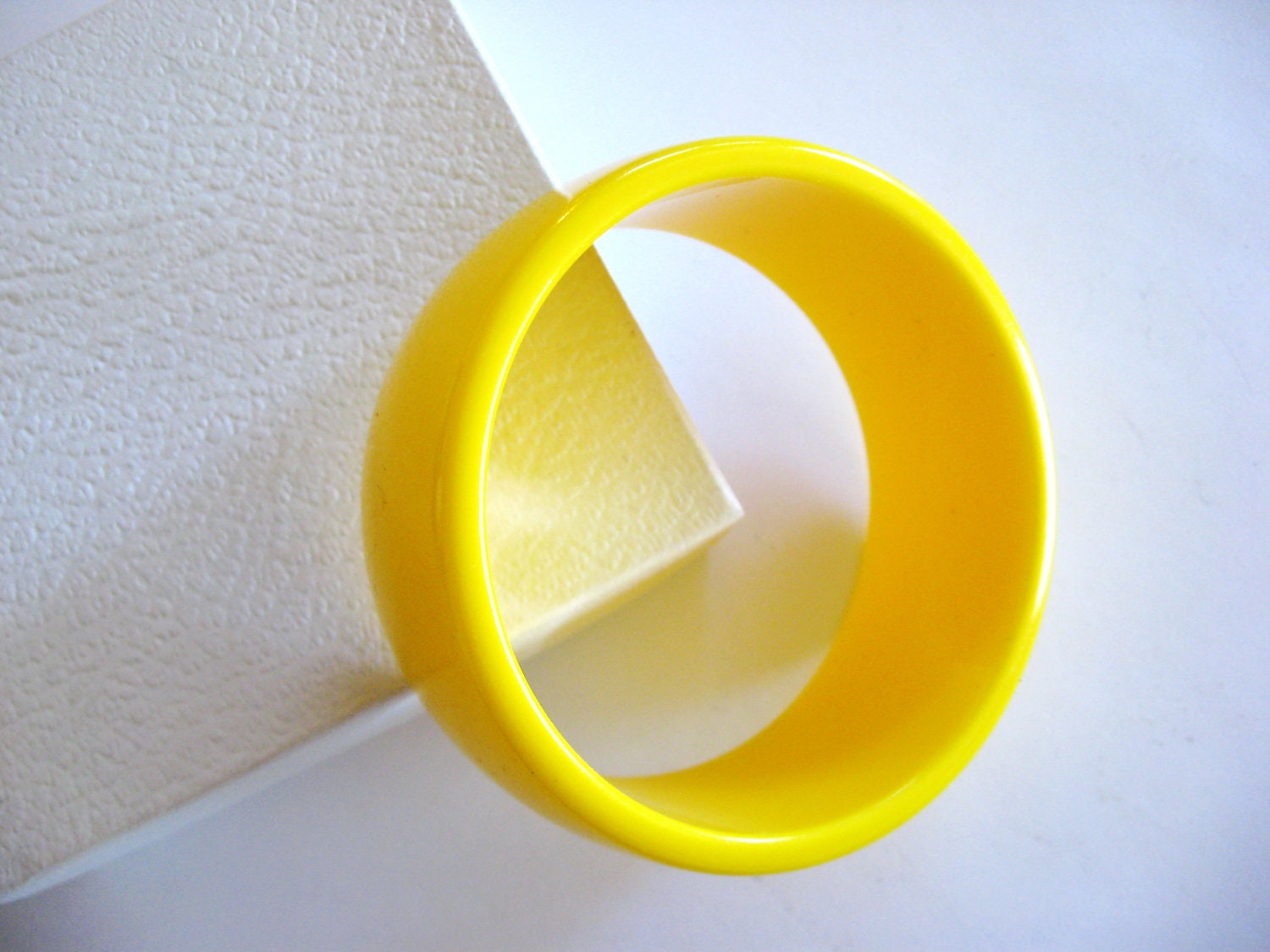 1960's Vintage Bright Yellow Bangle Bracelet