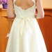 Short Lace Wedding Dress, V-neck Floral Lace, Cut Out Back, Organza A-line skirt - Eco Friendly - Plus Size - Made to Order