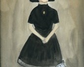 Polly - An Illustrated Victorian Child Portrait Art Print (6 x 8)