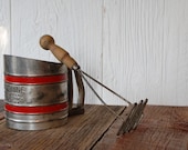 Vintage Kitchen Tool Potato Masher with Wood Handle