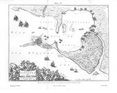 Map Bay of Cádiz Vintage Reproduction 1672   Insula Gaditana Vulgo Isla de Cádiz