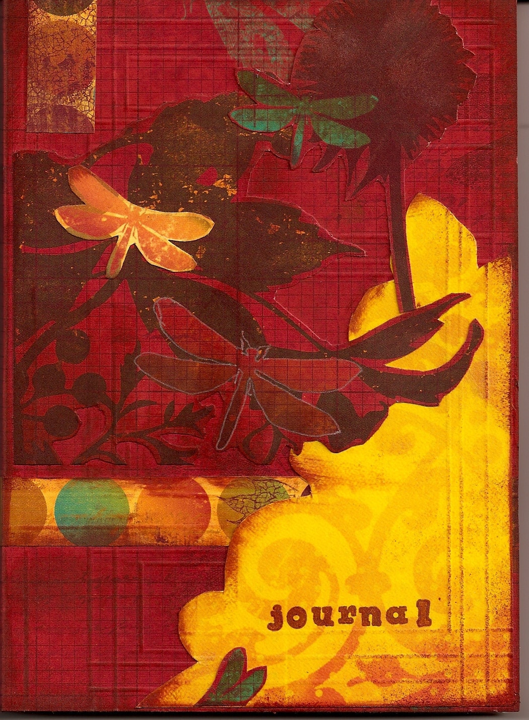 Crimson Dragonflies 5x7 Journal