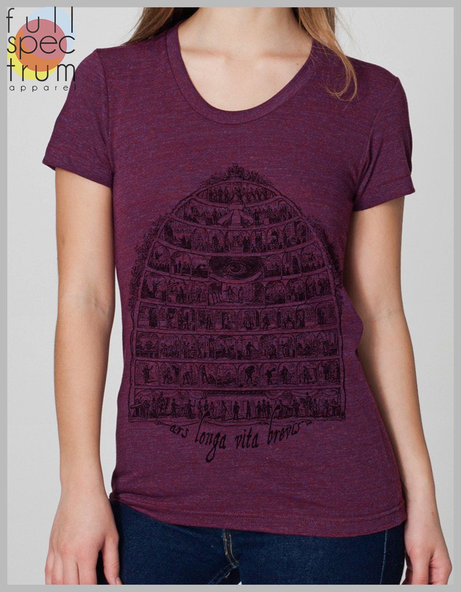 Women's T Shirt Ars Longa Vita Brevis American Apparel S, M, L, XL 8 COLORS