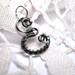 Silver Initial Necklace - Personalized Letter Wire Wrapped - Your Initial Monogram - Custom Braidsmaid Personalized Charm Necklace