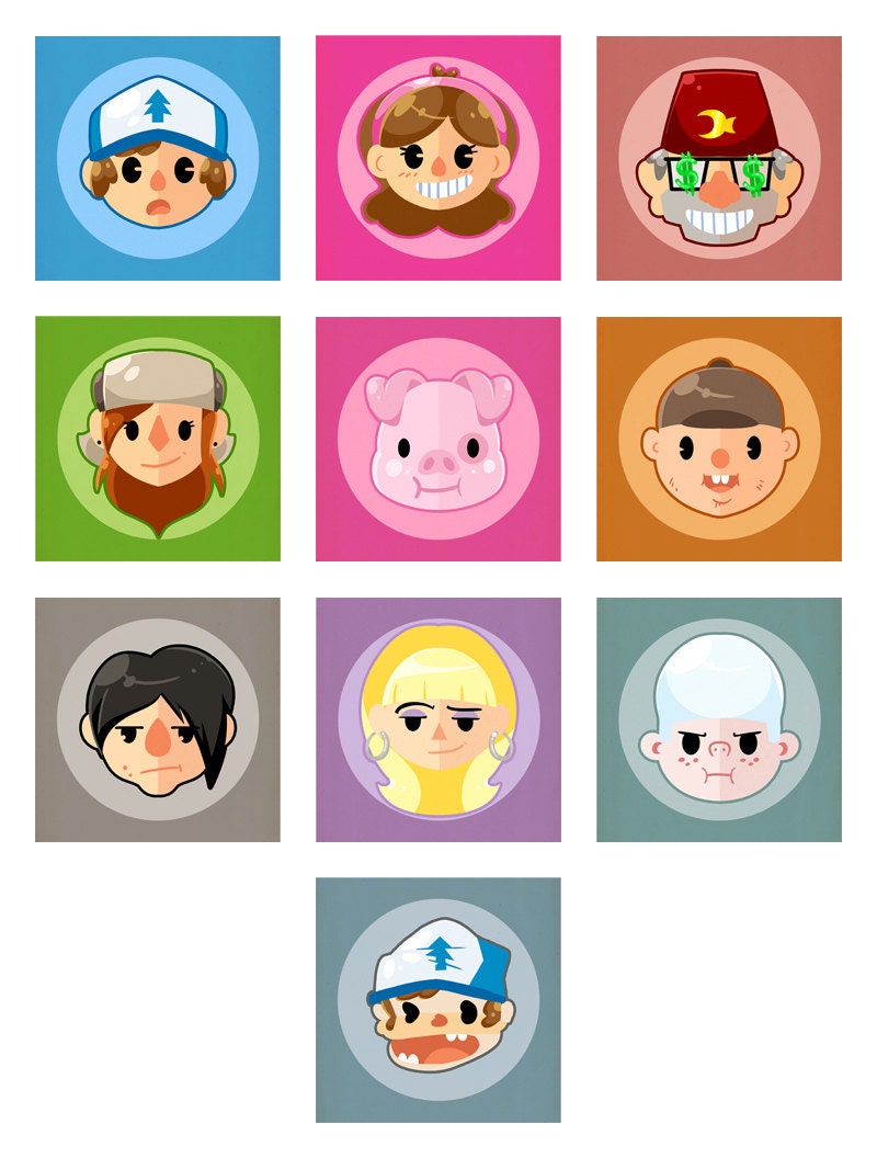 Gravity Falls Pins (Set of four)