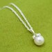 Mangosteen pearl necklace - Pearl pendant and 40cm chain - Feminine design - Asian fruits with fresh water pearl