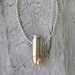 Real Bullet Necklace, 45 Caliber Bullet on Silver Plated Ball Chain