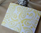 Word in Hand Journal Cover, Yellow Abstract