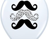 Little Man Mustache Birthday Balloons - Set Of 12