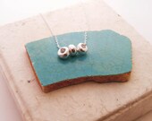 Silver Handmade Beads Necklace (Pure Silver Pendants)