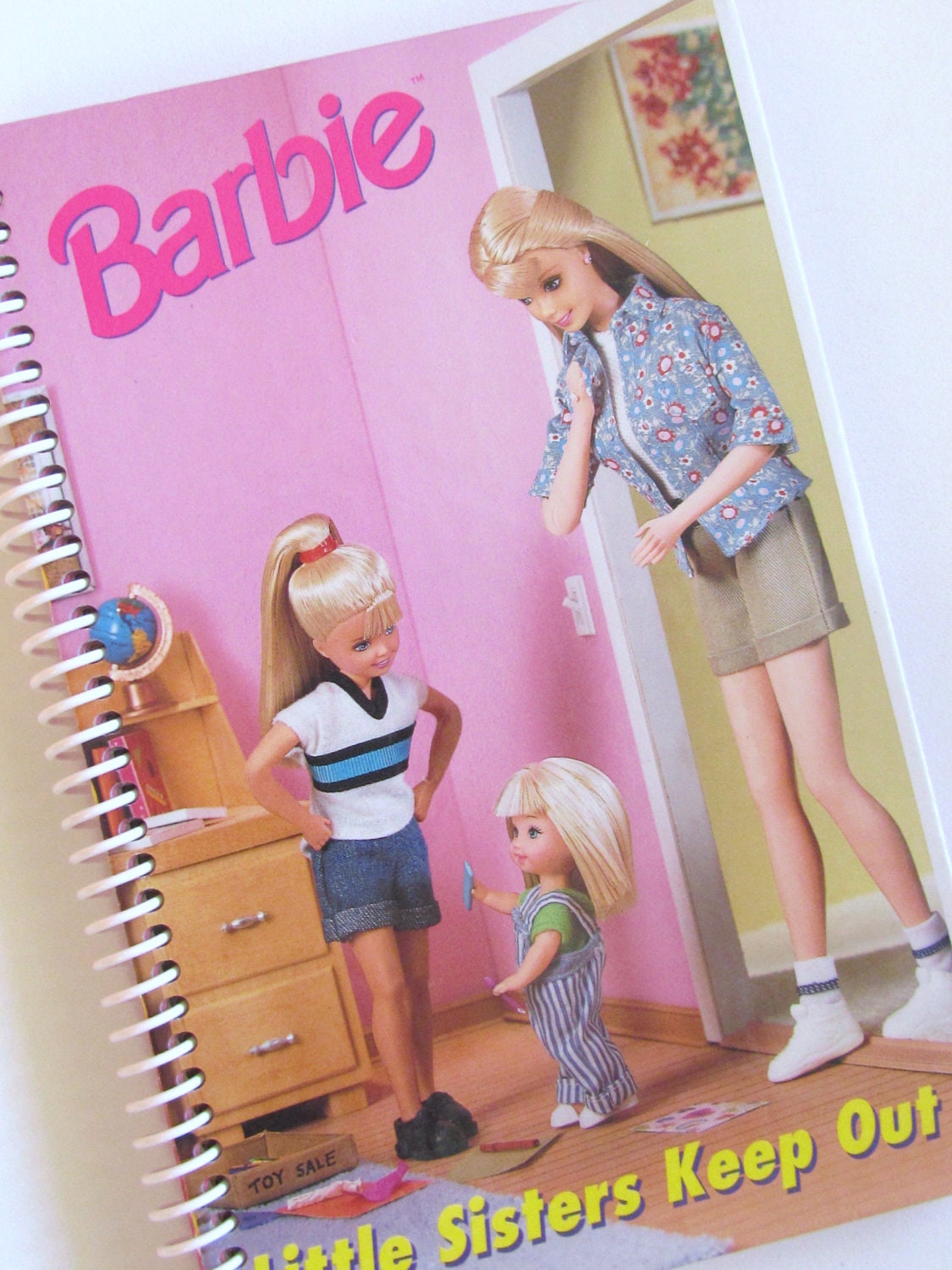 Diary BARBIE Journal Notebook Spiral Bound Little Sisters Keep Out
