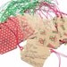 Country Christmas Tags - Cardstock, Stamped - Red, Green- To and From - Handmade Christmas Tags (25)