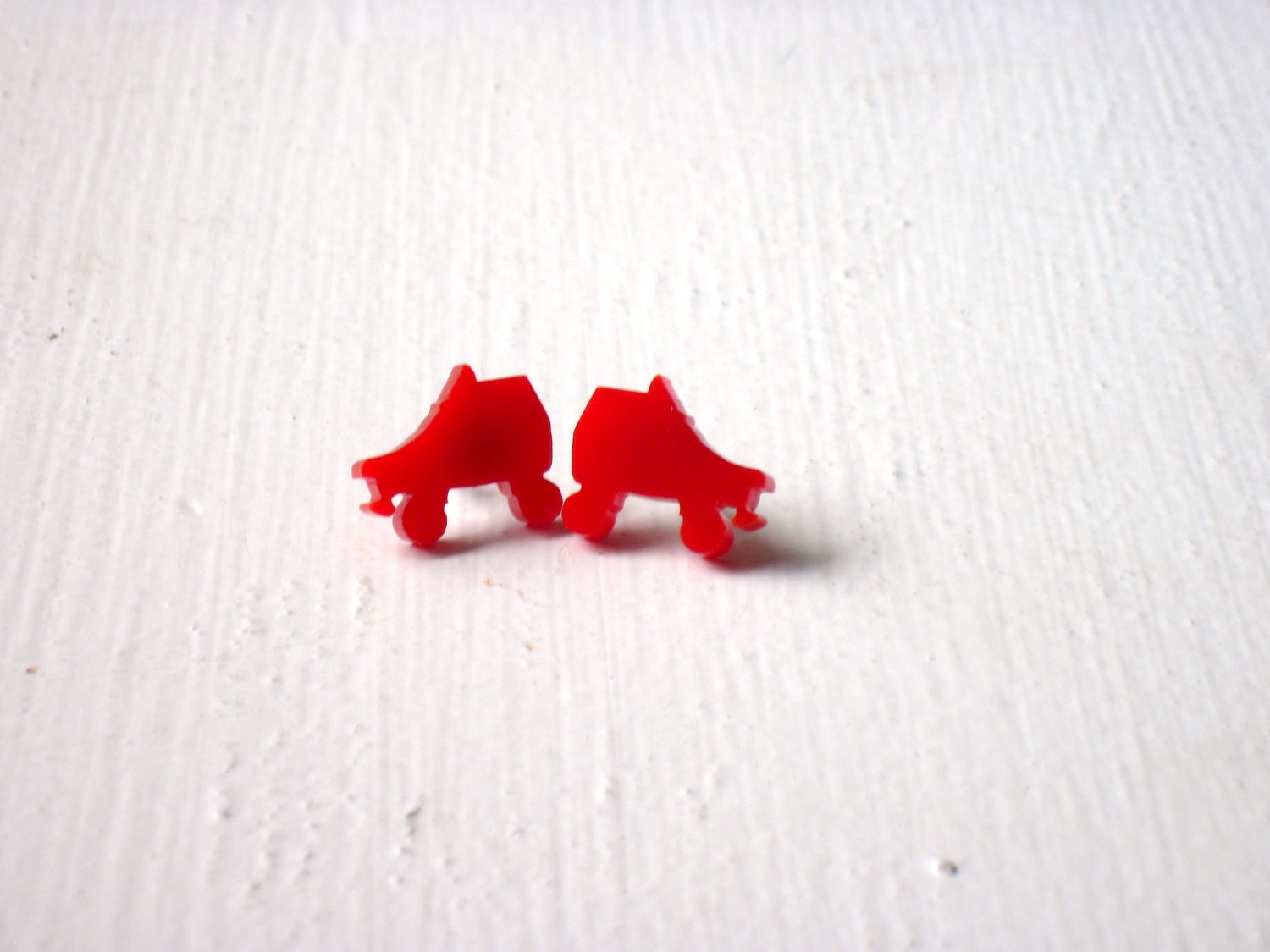 Red Skates Studs Earrings : Cute Summer Jewelry