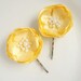 Yellow Flower Bobby Pins, Womens Girls Bridal Hair Clips, Small Flowers, Lemon, Bridesmaid Summer Wedding Accessories