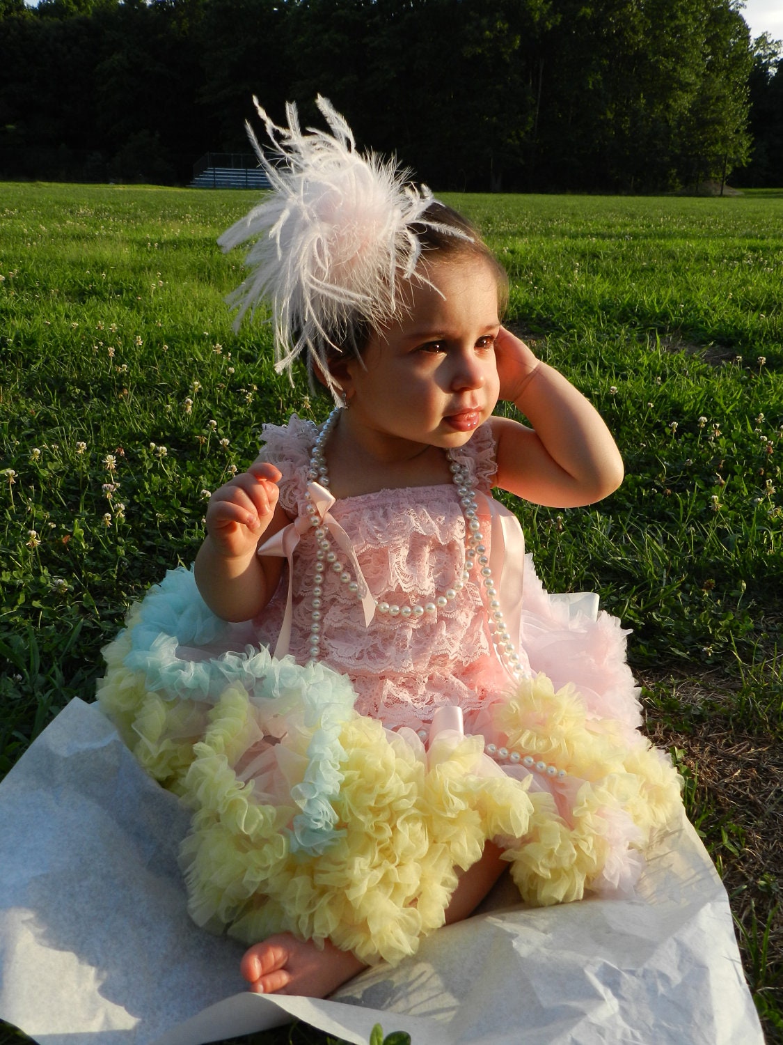 Custom Couture Ostrich Feather Puff Hair Clip