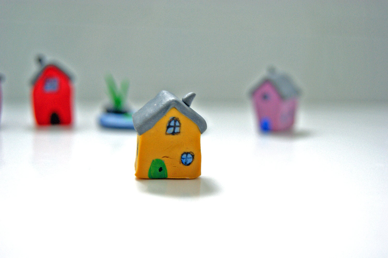 Tiny House (No.9), Miniature Cottage Hand painted and Handmade