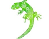 Green Gecko Archival Art Print