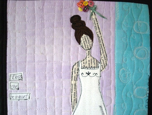 Art Quilt - Toss the Bouquet