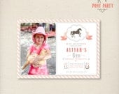 Pony Birthday Party Invitation - Pony in Pink - PRINTABLE FILE - by Luvalexa
