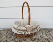 Personalized Country Flower Girl Basket For Your Wedding Day