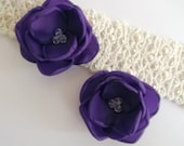 Small purple flower, Bridesmaids accessory, Hair clip, Shoes clasp, Bobby pin, Weddings, Brooch, Birthday gift, Fabric flower in handmade