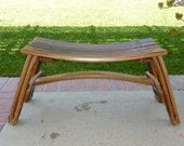 Wine Barrel Stave Bench