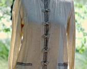 Vintage // 1940s // Empress of the Yangtze River // Crepe de Chine // Peony Chinese Tunic