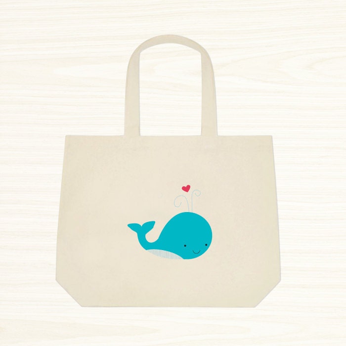 Cute Whale Deluxe Tote Bag