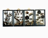 Mid Century Modern Metal Sculpture 3D Wall Hangings 4 Seasons