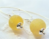Sunny Yellow Gemston Earrings, All Components Fine Quality Sterling Silver, UK Delivery is FREE, Agate Stones, Gift Jewellery