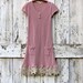 Dusty Rose Garden upcycled summer sweater dress soft pink romantic tea party dress mother of the bride
