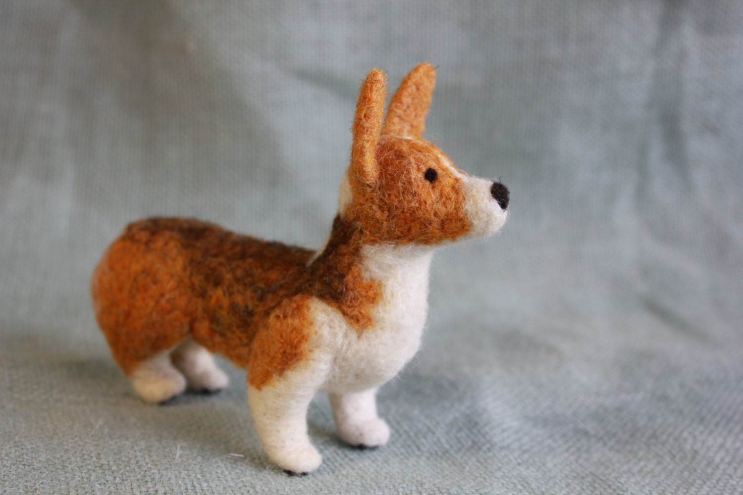 Custom Pembroke Welsh Corgi - Mini Felt Pet Portraits To Match Your Dog