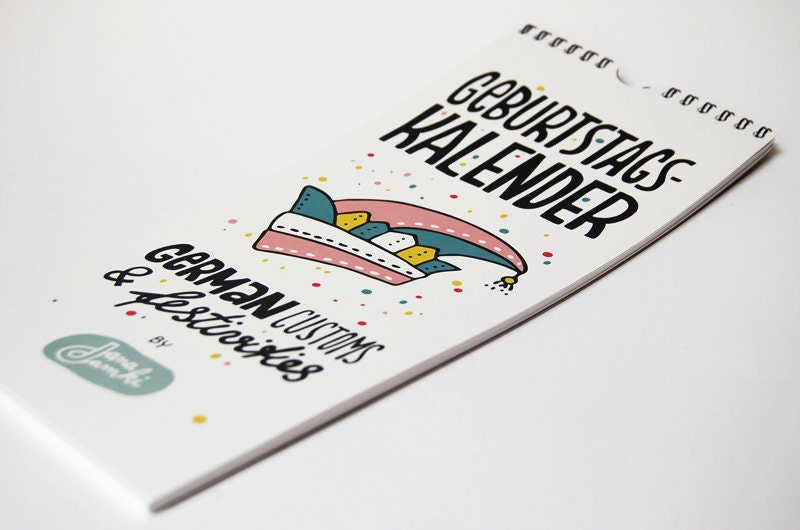 BIRTHDAY CALENDAR - German customs and festivities, Illustrations