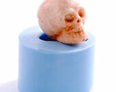 Skull mold - silicone skull mold - gothic mold - jewelry mold - polymer clay mold - resin mold