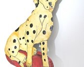 Dalmatian Dog Wall Hanging Rustic Home Decor Key Holder