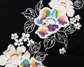 40" long......Vintage Japanese indigo cotton kimono fabric