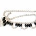 WEISS Style Black Clear Rhinestone Set 1950s Demi Parure Necklace Earrings Collectable Jewelry Possible Unsigned Weiss