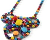 Vintage Hand Painted Necklace