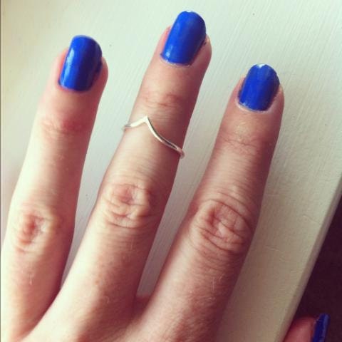 Chevron Ring Sterling Silver Knuckle Ring - Gift under 20