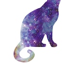 Cat III Galaxy Universe Fine Art Print Poster