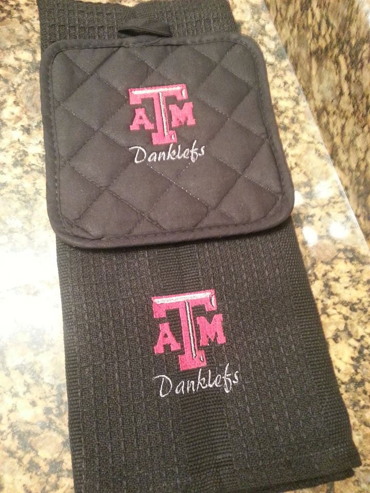 Personalized Pot Holder and Kitchen Towel Set
