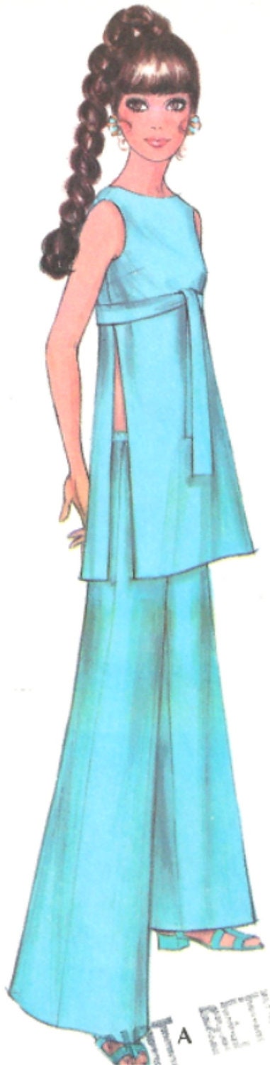 McCallsDress Top Pants Pattern 9743 Vintage UNCUT  size 10