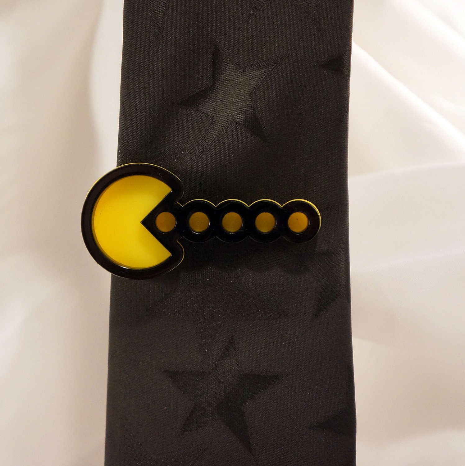 Pacman Acrylic Plastic Tie Pin / Tie Tack / Tie Clip