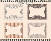 Editable PDF File - 15 Unique Lip Balm Tube Labels - "Darling Dear"
